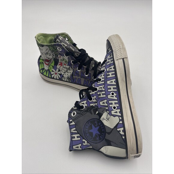 Converse  DC Comics Batman vs Joker All Star High Tops Unisex Men 6 Womens 8 - Picture 1 of 7